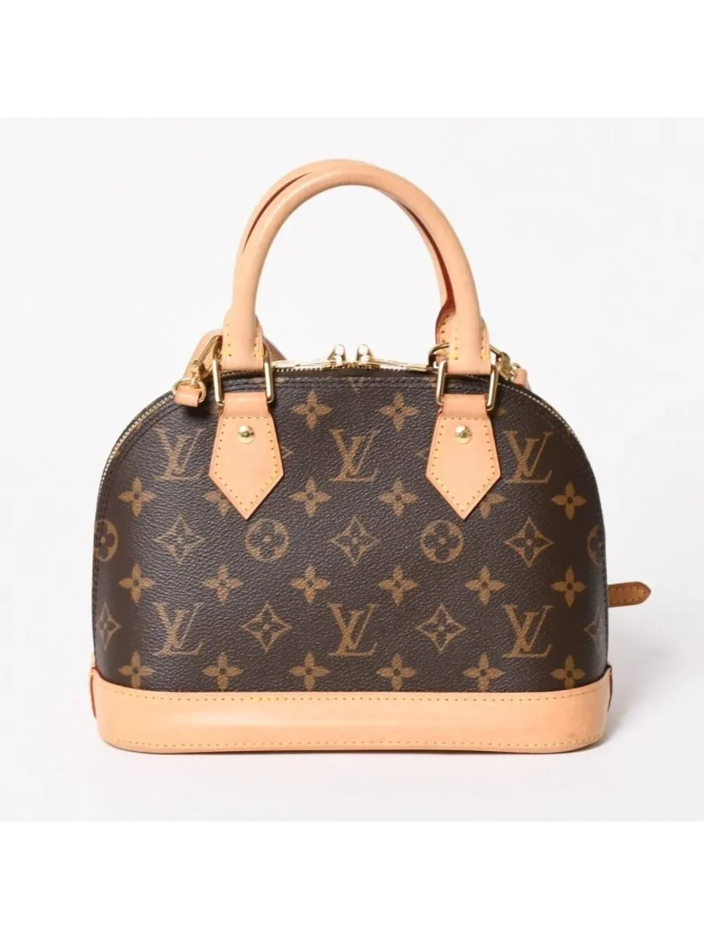 Louis Vuitton Monogram Alma BB Handbag Shoulder Gold